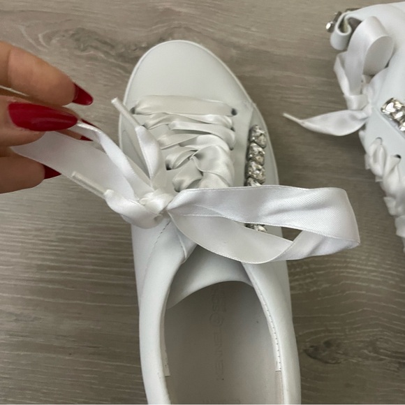 Kennel & Schmenger white rhinestone sneakers - Picture 5 of 10